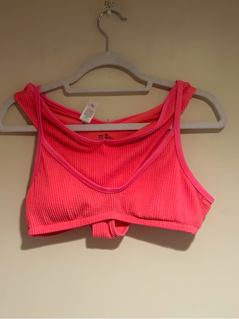 Aerie Bright Pink Scoop Bikini Set Sz M/L